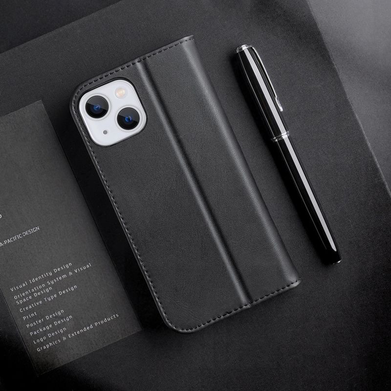 12. Dux Ducis Hivo Leather Flip Cover Genuine Leather Wallet for Cards and Documents iPhone 14 Plus Brown