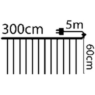 33. CHRISTMAS TREE LIGHTS LIGHT CURTAIN OUTSIDE/INTERNAL 120 LED 300X60CM WITH REMOTE CONTROL WARM WHITE