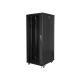 3. Lanberg FF01-6832-12B single-section lockable cabinet (32U; 19'' / 600mm / 800 mm; floor-standing; full glass; 800 kg; black)