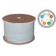 Q-LANTEC F/UTP category 6 network cable, twisted pair, PVC, Eca 4PR, 1Gb/s (10Gb/s up to 55m), gray, 305m (KIF6PVC305Q)