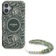 2. Guess IML Flowers Allover Electro With Pearl Strap MagSafe case for iPhone 16 - green