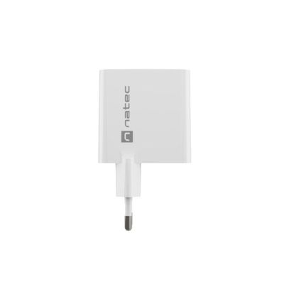 6. NATEC CHARGER RIBERA GAN 1X USB-A + 1X USB-C 45W WHITE NUC-2142