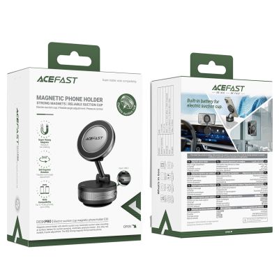 6. Acefast E30 Magnetic Dashboard/Windshield Suction Cup Holder - Black