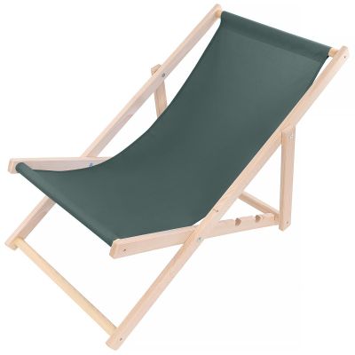 3. CLASSIC GREEN WOODEN DECK CHAIR