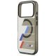 6. BMW M IML Metal Buttons Tricolor Lines MagSafe Case for iPhone 17 Pro Max - Gray