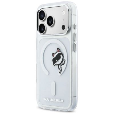2. Karl Lagerfeld IML Peekaboo MagSafe Case for iPhone 17 Pro - Clear