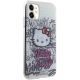 4. Hello Kitty IML Kitty On Bricks Graffiti case for iPhone 11 / Xr - white