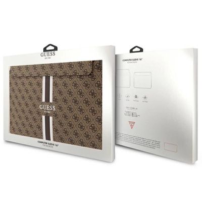 4. Guess 4G Printed Stripes cover for a 16" laptop - brown