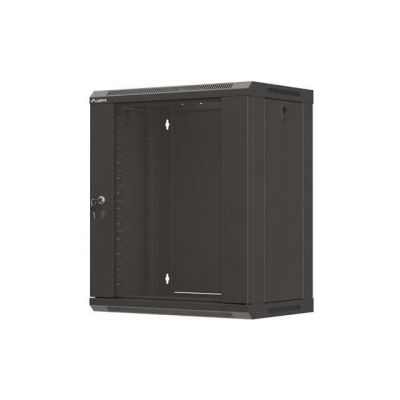 29. LANBERG WALL-MOUNTED RACK CABINET 19" 12U 540X350 BLACK GLASS DOOR (FLAT PACK)