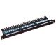 Patch panel A-LAN with shelf, black PK013 (1U; 19"; cat. 5e; UTP; 24xRJ-45)