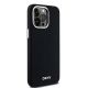 4. DKNY Liquid Silicone Small Metal Logo MagSafe Case for iPhone 15 Pro Max - Black
