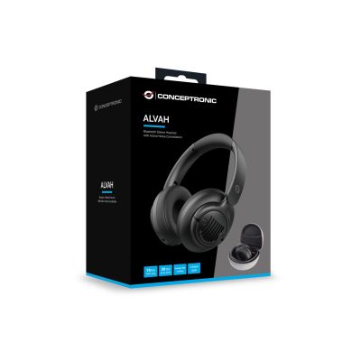 5. Conceptronic ALVAH02B Headphones/Headset Wired & Wireless Headband Bluetooth Calls/Music Black