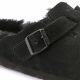 6. Birkenstock Boston Shearling Black Women's Wool Insulated Clogs Regular Wide (0259881)