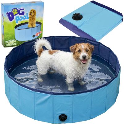4. FOLDABLE GARDEN POOL FOR DOGS 80X30CM BLUE MAXXPRO