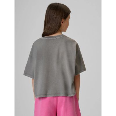 2. Girls' boxy T-shirt with print 4F 4FJRAW26TTSHF4239-22S