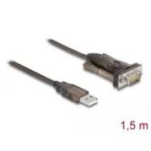 DeLOCK Adapter USB 2.0 Type-A to 1 x Serial RS-232 D-Sub 9-pin male with screws, 1.5 m