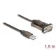 DeLOCK Adapter USB 2.0 Type-A to 1 x Serial RS-232 D-Sub 9-pin male with screws, 1.5 m
