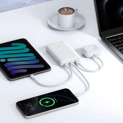 10. Baseus EnerFill FP21 Power Bank 10000mAh 22.5W USB-A - USB-C - White