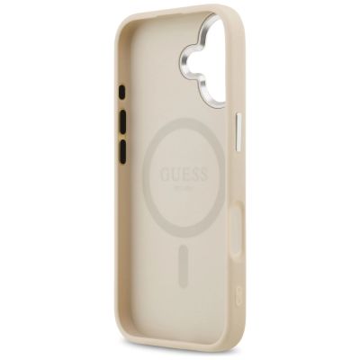 7. Guess Triangle Logo MagSafe Case for iPhone 17 - Beige