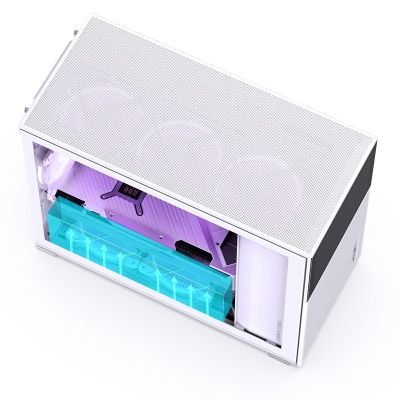 10. Jonsbo D31 MESH Screen Micro-ATX Case, Tempered Glass - White