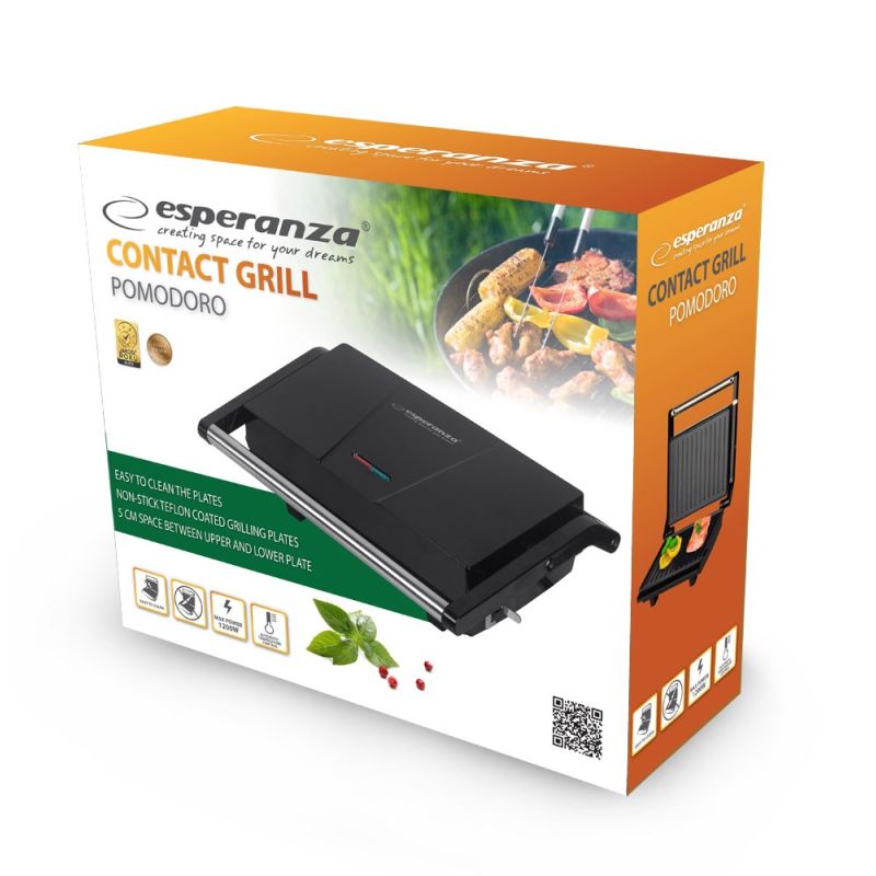 2. ESPERANZA ESPERANZA CONTACT GRILL POMODORO 1200W EKG014
