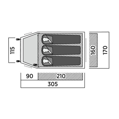 6. Easy Camp Setesdal 3 three-person tent