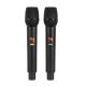 4. V-TONE BQ12 GO MP3 - Active speaker, rechargeable, black, Bluetooth, TWS, USB, SD, DSP, AUX, infrared remote control, 2x wireless microphones, extendable handle, transport wheels set