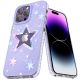 2. Kingxbar Heart Star Series case for iPhone 14 Plus purple star case