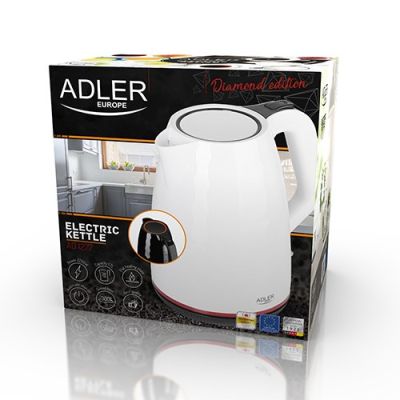 5. Electric kettle Adler AD 1277 w (2200W 1.7l; white)
