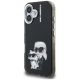 2. Karl Lagerfeld IML Aquarelle Karl & Choupette & Logo iPhone 16 Case - Black