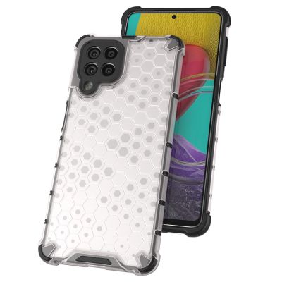 6. Honeycomb case armored cover with a gel frame for Samsung Galaxy M53 5G black