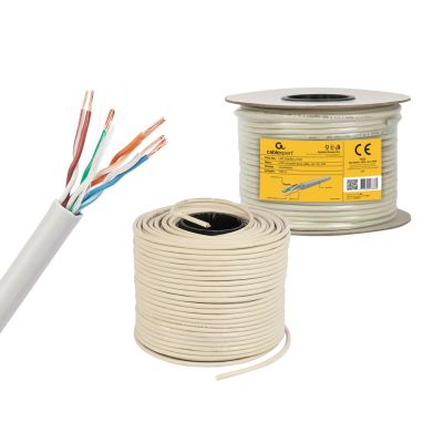 4. UTP cable GEMBIRD UPC-5004E-L/100 (UTP; 100m; cat. 5e; gray)