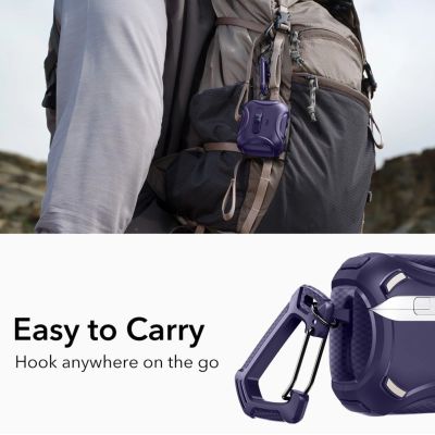 3. ESR Cyber ​​FlickLock MagSafe Case for AirPods Pro 3 - Purple