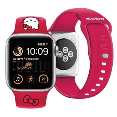 4. Hello Kitty Silicone Kitty Head strap for Apple Watch 38/40/41mm - red