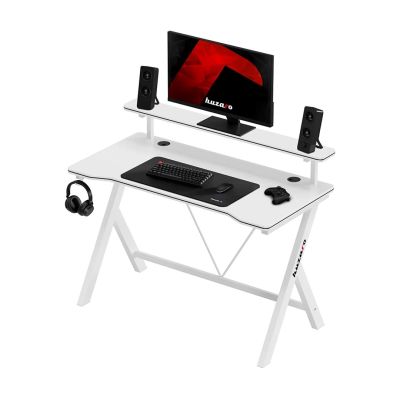 6. Huzaro Hero 1.9 White Gaming Desk