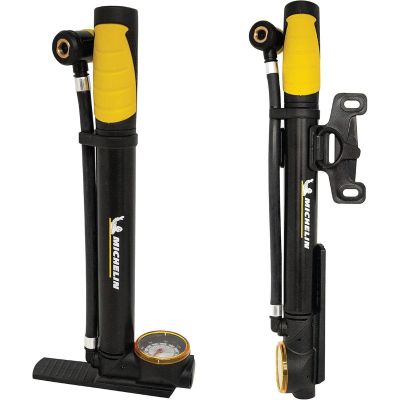 MINI BICYCLE PUMP WITH MANOMETER 2in1 ALU MICHELIN 8 bar (120PSI)