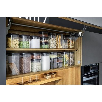 4. GEFU PANTRY Rectangular Container 2.5 l Black, Transparent 1 pc.