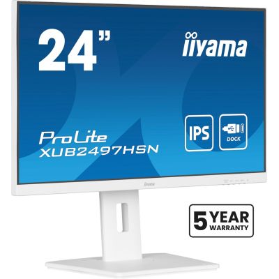 LCD monitor 23.8" iiyama ProLite XUB2497HSN-W2 60.5cm 1920x1080px Full HD LED White