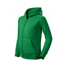 Children's Trendy Zipper Sweatshirt (Grass Green)