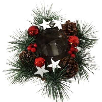 6. DECORATIVE CANDLESTICK 16x9CM WOOD