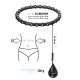 16. Hula Hop Set HHW11 BLACK with studs and weight + BR163 BLACK PLUS SIZE HMS belt