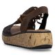 3. Rieker V1765-24 women's brown wedge sandals