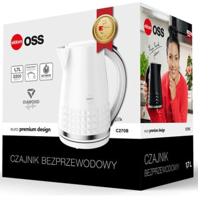 6. ELDOM OSS KETTLE, CAPACITY 1.7 L, POWER 2150 W, WHITE C270B
