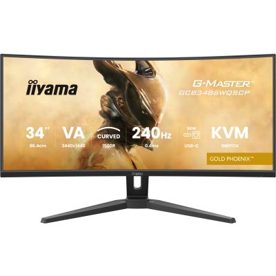 24. iiyama GCB3486WQSCP-B1 monitor 34" VA 3440x1440 500cd/m2 0.4ms 2xHDMI 2xDP USB