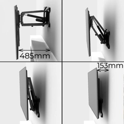 35. MACLEAN ELECTRIC TV MOUNT OVER FIREPLACE 37"-70" 35KG WITH REMOTE CONTROL MC-891