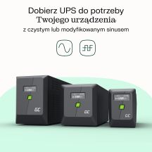 GREEN CELL UPS POWERPROOF 480W/750VA PURE SINUSOID