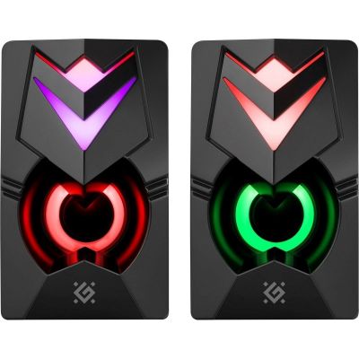 5. DEFENDER PC SPEAKERS J4 2.0 6W LED USB BLACK 65964