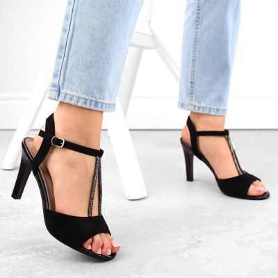 7. Sergio Leone W SK438 Suede Sandals Black