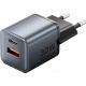 Vention 30W GaN Charger, 1× USB-A, 1× USB-C, Black
