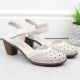 39. Rieker W RKR650 comfortable leather sandals white